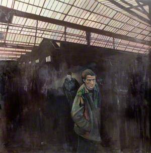 Man in an Engine Shed