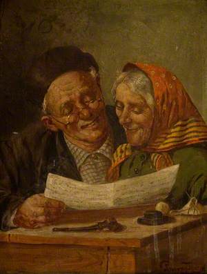 Elderly Couple Reading