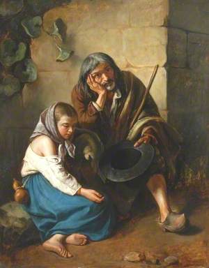 A Spanish Beggar with His Daughter