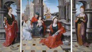 The Holy Family with Saint Catherine and Saint Barbara