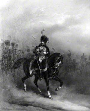 A Cavalry Soldier on Horseback
