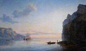Sunset on the Sea near Boulogne-sur-Mer, France