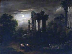 Ruined Church by Moonlight