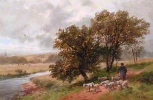 Landscape with Shepherd and Sheep