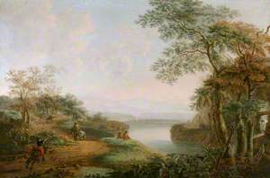 Landscape with a Lake and Horsemen