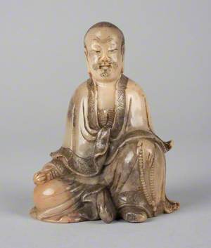Seated Luohan (Disciple of the Buddha) Holding Prayer Beads