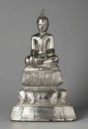 A Buddha on Shaped Pedestal Base