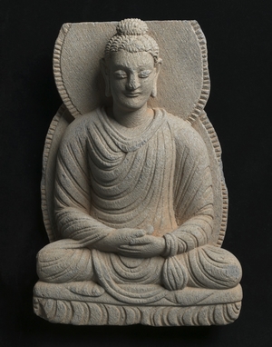 Gandharan Sculpture Fragments: Seated Buddha