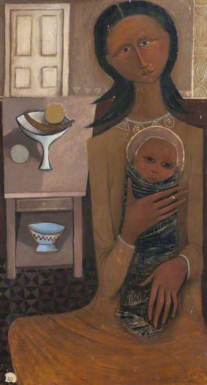 Woman with Child and Still Life