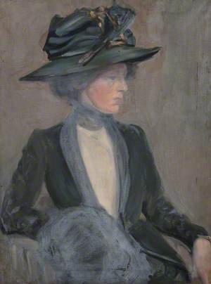 Seated Woman in a Green Hat
