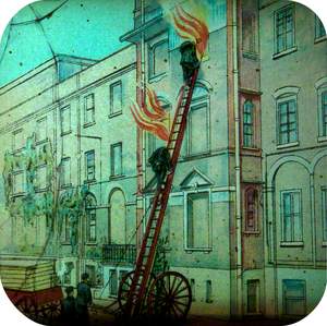 Firefighters on a Ladder*