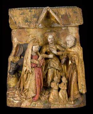 Group of the Virgin and Child, Saint Anne or one of the Midwives mentioned in the Apocrypha, Saint Joseph and Angels*