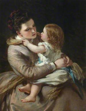 Lady Macnee and Her Daughter (Portrait of the Artist's 2nd Wife and Their Daughter Patricia)