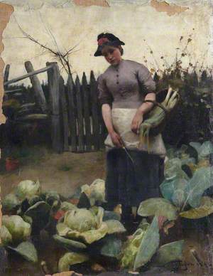 Woman in a Vegetable Garden