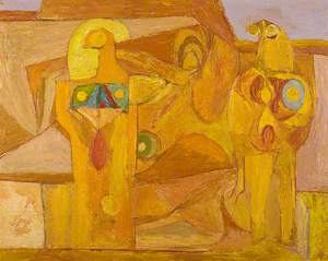 Yellow Landscape with Figures