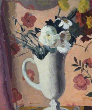 White Jug with Flowers