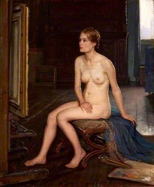 Nude Seated in a Studio