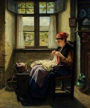 Industry (Girl at Window, Sewing)