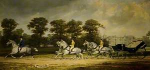 A Carriage and Four with an Outrider Passing the East Front of Burton Constable