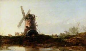 Landscape with a Windmill and Cattle