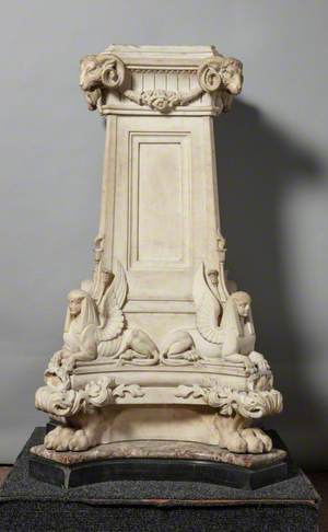 Marble Base for Cleopatra – Carved with Egyptian Motifs