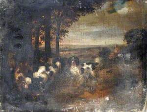 Hunting Dogs in a Landscape