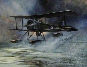 Bad Weather Landing (A Sopwith Baby on Hornsea Mere)