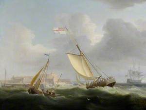 The Revenue Cutter 'Bee' 28 Tons Commanded by Anthony Somerscales off the Hull Garrison on the River Humber
