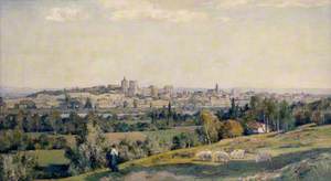 View of Avignon from Villeneuve, France