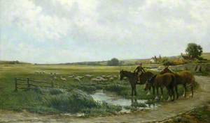 Landscape with Horses and Sheep