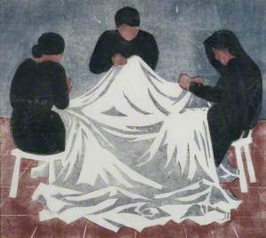 Women Sewing a Shroud