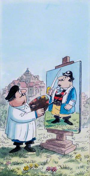 Captain Pugwash Paints a Self Portrait