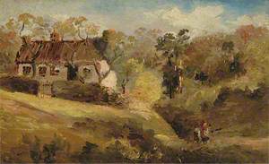 White Cottage with Figures