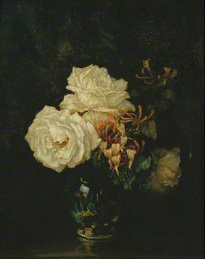 White Roses and Honeysuckle
