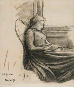 Woman Sleeping in Chair (Study for a Design)*