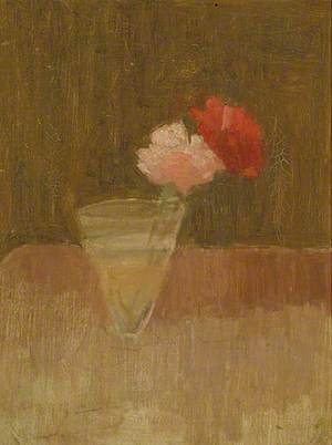 Carnations in a Glass Vase