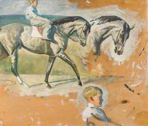 Study of a Lad and a Two-Year-Old Racehorse