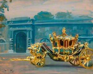 The Gilded Coach, Painted in the Palace Yard in Grey Weather
