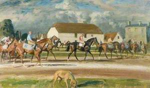 Horses with Stable Lads up at Newmarket