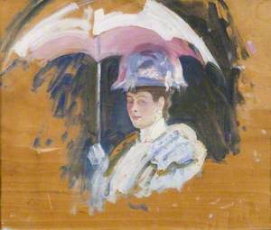 HM Queen Mary, a Study for 'Driving to Ascot'