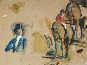 Studies of a Huntsman and His Horse and of Lady Munnings