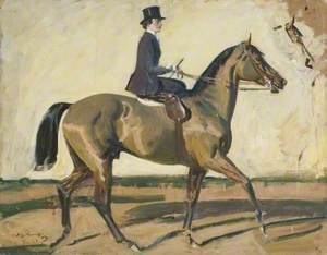 Study for 'Our Mutual Friend the Horse', Lady Munnings Riding Side-Saddle