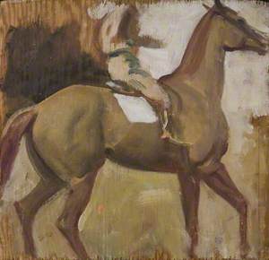 Study of a Racehorse and Rider