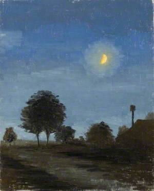 A Lane near Ludlow by Moonlight