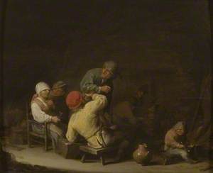 Interior with Dutch Peasants Drinking