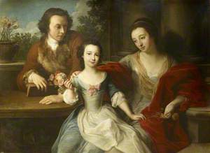 Thomas Barrett-Lennard (1717–1786), Later 17th Lord Dacre, with his Wife, Anna Maria Pratt (d.1806), and their Daughter, Barbara Anne