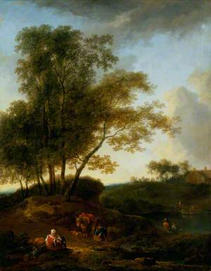 Landscape with Figures and a Donkey
