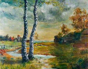 Landscape with Silver Birches and Stream