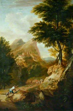 Mountainous Landscape with Travellers