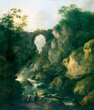Welsh Landscape with a Bridge